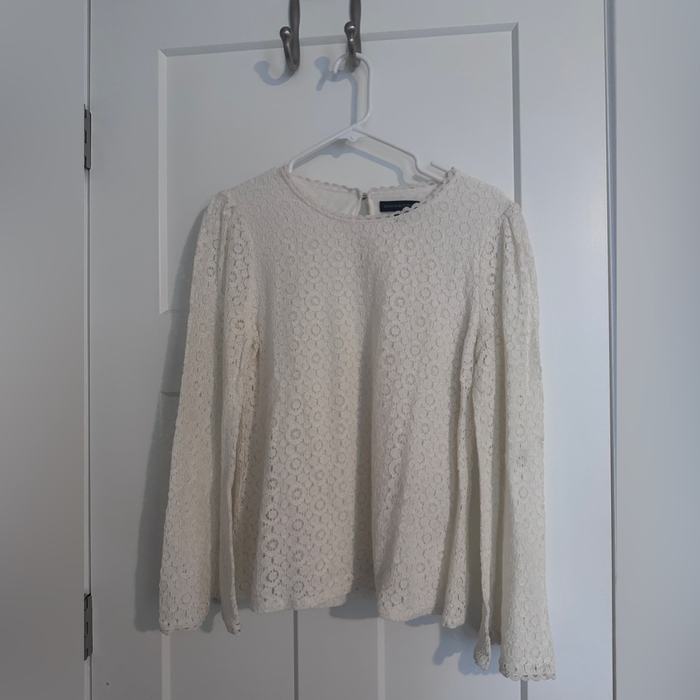 Banana republic Ivory Lace Blouse